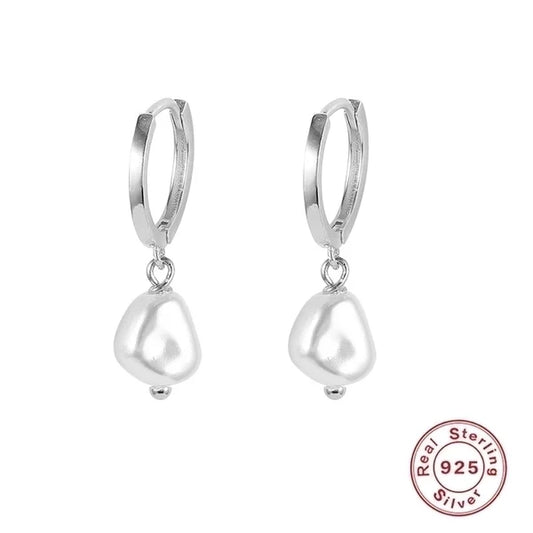 Pearl Drop Earrings | Sterling Silver